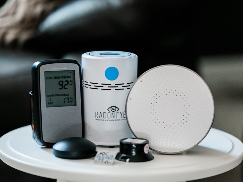 Short-term electronic radon monitors with digital displays — used for 48-96 hour measurements